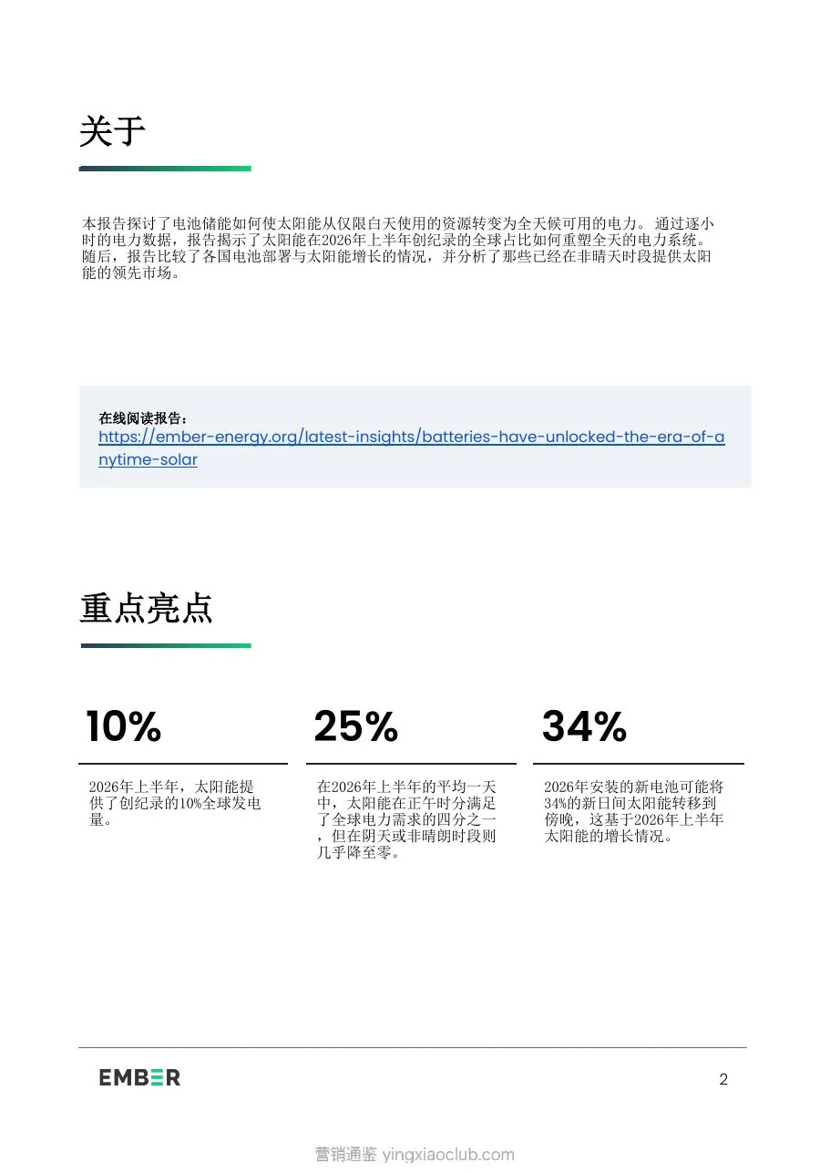 EMBER-电池储能行业：电池储能开启全天候太阳能时代研究报告（英译中） 第 3 页