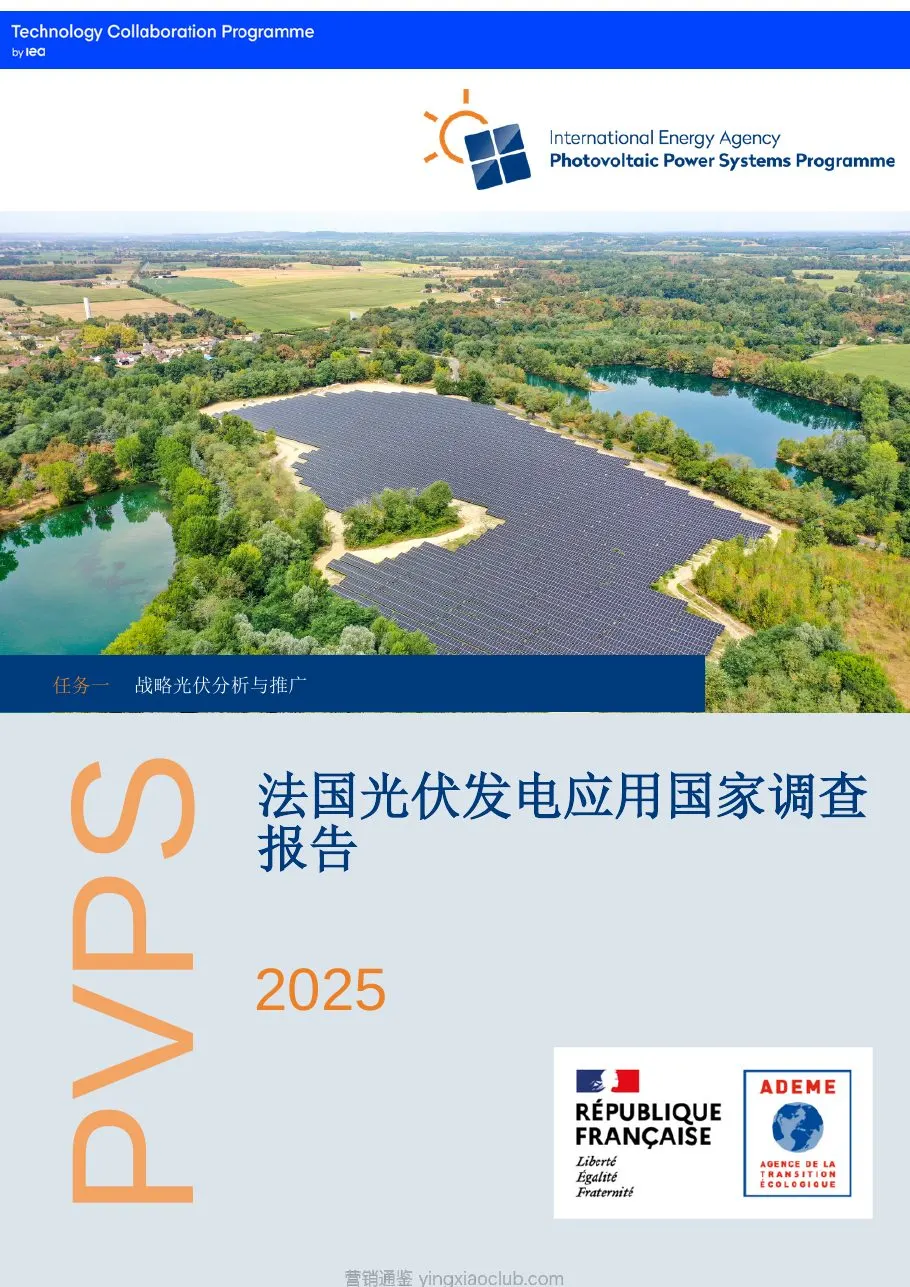 国际能源署-光伏发电行业：2025年法国光伏发电应用全国调查报告（英译中） 第 1 页